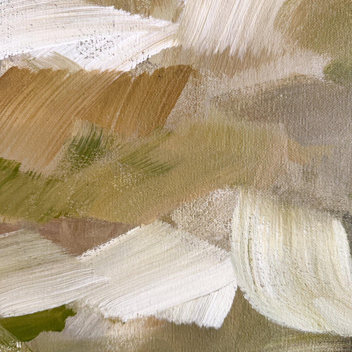 Abstract green art brush strokes