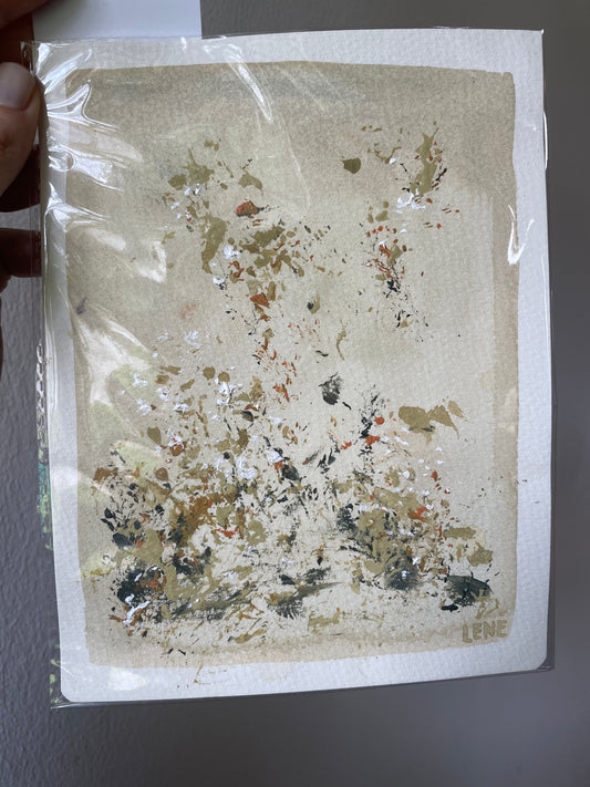 Fynbos art acrylic painting on paper