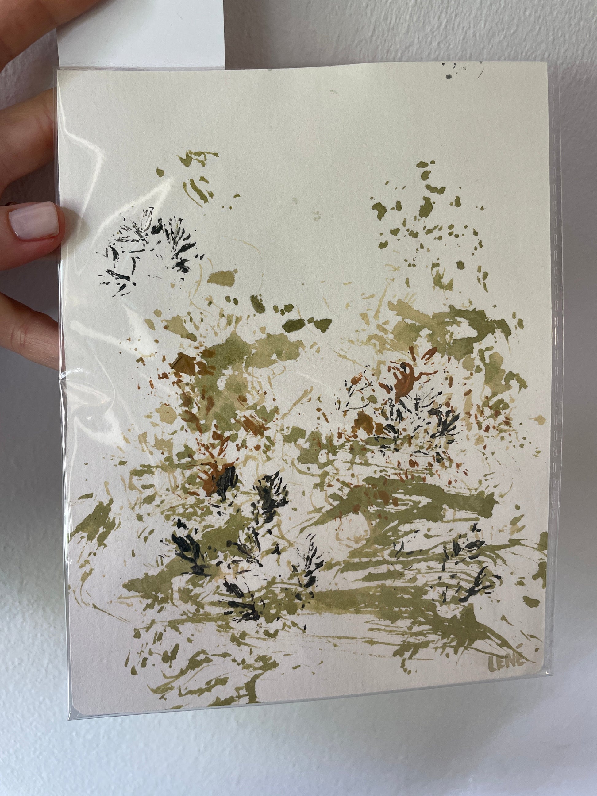 Fynbos art acrylic painting on paper